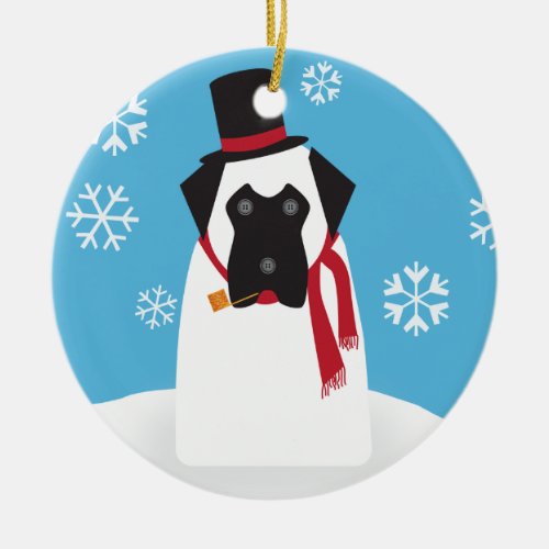 Snowmastiff Ornament