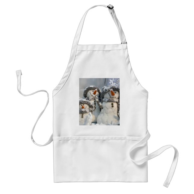 Snowmen Adult Apron (Front)