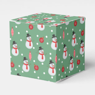 Snowmen and Christmas Ornaments Favor Boxes
