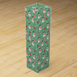 Snowmen and Christmas Ornaments Wine Box<br><div class="desc">Snowmen in scarves and top hats,  interspersed with red Christmas ornaments and white,  round snowflakes creates a cute and charming wine box with a vintage look.</div>