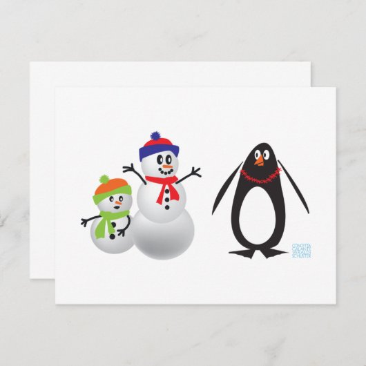 Snowmen and Penguin (Front/Back)