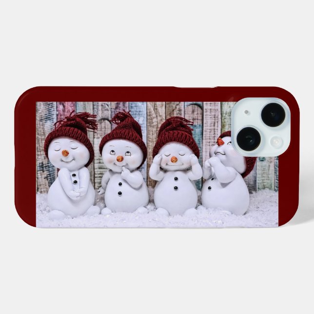 Snowmen  Apple iPhone 15 case (Back (Horizontal))