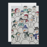 Snowmen christmas Ornament Hand Painted snowman Holiday Card<br><div class="desc">Unique hand painted art image on this Christmas 
stackable snowmen signed by the artist</div>