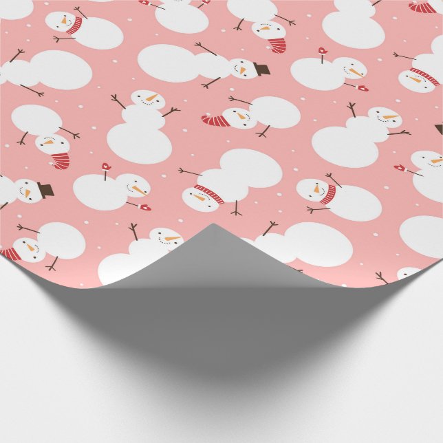 Snowmen Christmas Wrapping Paper (Corner)