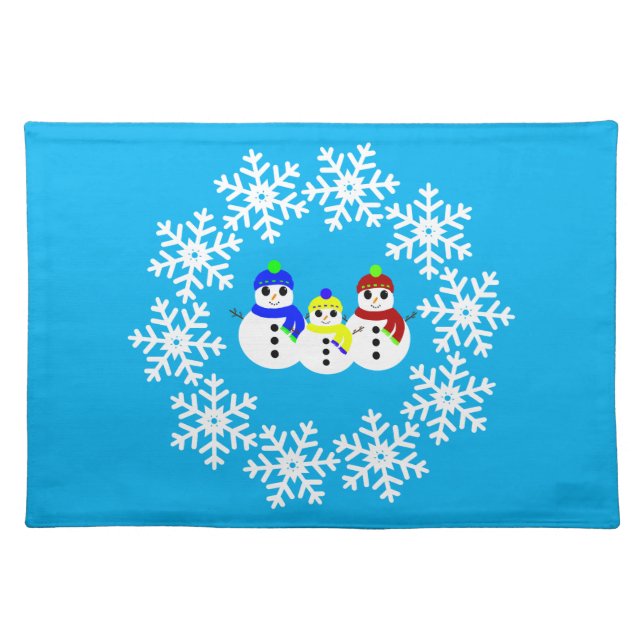 Snowmen Cloth Placemat (Front)