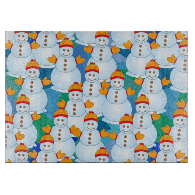 Snowmen Cutting Board (Front)