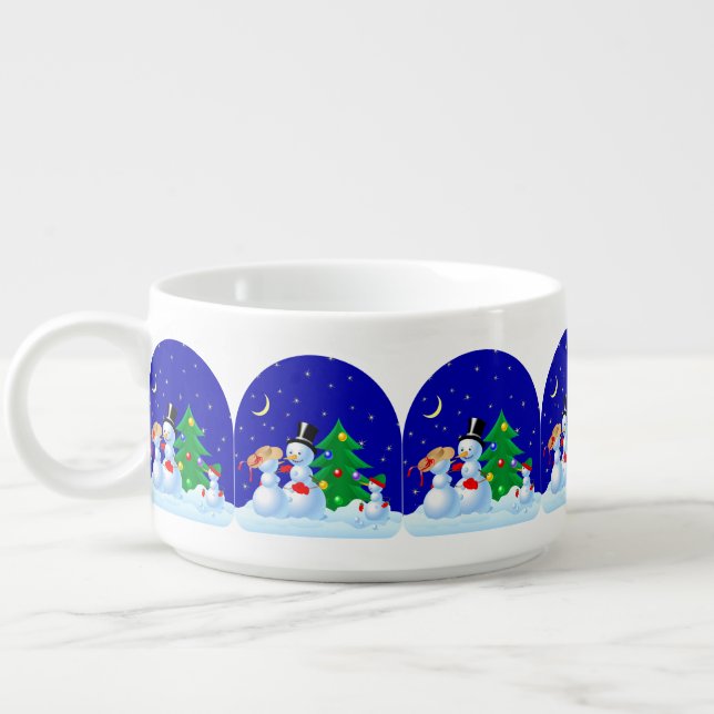 Snowmen Dancing Bowl (Right)