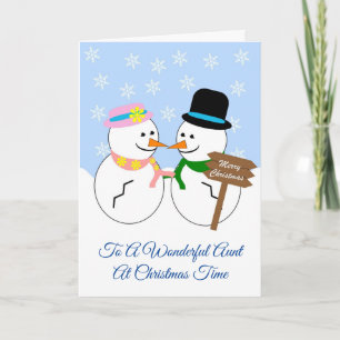 Snowmen Design Christmas Holiday Card