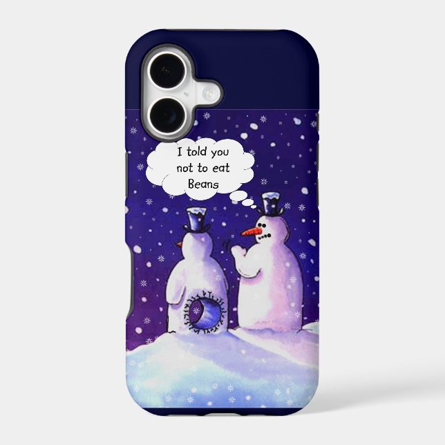 Snowmen Don't Eat Beans Iphone Case (Back)
