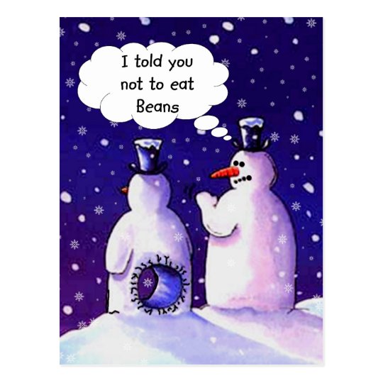 Snowmen Don't Eat Beans Postcard
