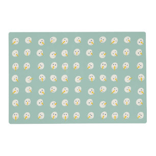 Snowmen Faces + Christmas Trees Winter Placemat