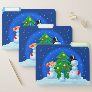 Snowmen Family Fun File Folder