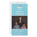 Snowmen Family Holiday  Photocard Photo Greeting Card