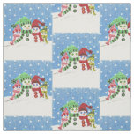 Snowmen family (pattern) fabric