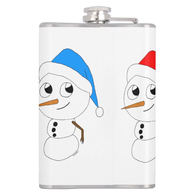 snowmen   flask (Back)