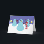 Snowmen Gone Wild! Holiday Card<br><div class="desc">It looks like these snowmen have had a little too much holiday cheer this Christmas... oh my! This funny Christmas design is perfect for a wonderfully offbeat sense of humor!</div>