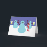 Snowmen Gone Wild! Holiday Card<br><div class="desc">It looks like these snowmen have had a little too much holiday cheer this Christmas... oh my! This funny Christmas design is perfect for a wonderfully offbeat sense of humor!</div>