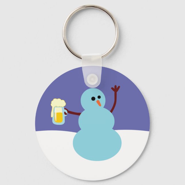 Snowmen Gone Wild! Keychain (Front)