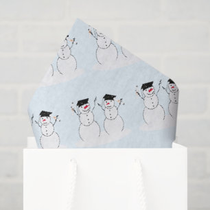 Snowmen Graduation Tissue Paper