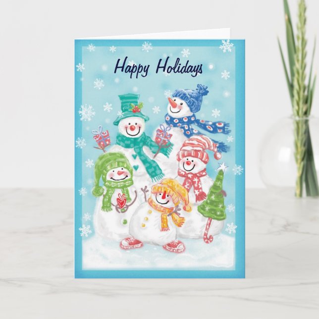 Snowmen Holiday Card (Front)