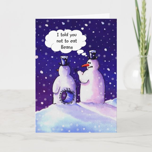 Snowmen Humor Holiday Card (Front)