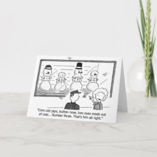 Snowmen in Prision Greeting Card