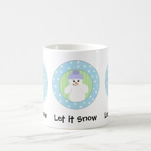Snowmen In The Round Window Coffee Mug