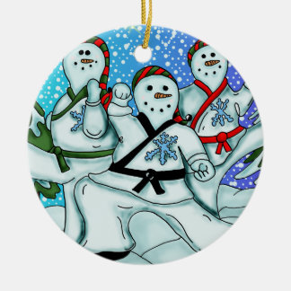 Snowmen karate Ornament