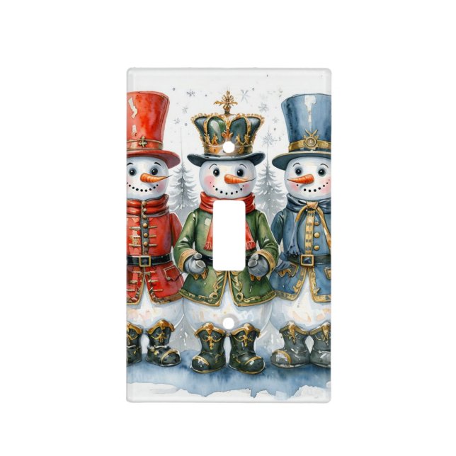 Snowmen Light Switch Cover (Front)