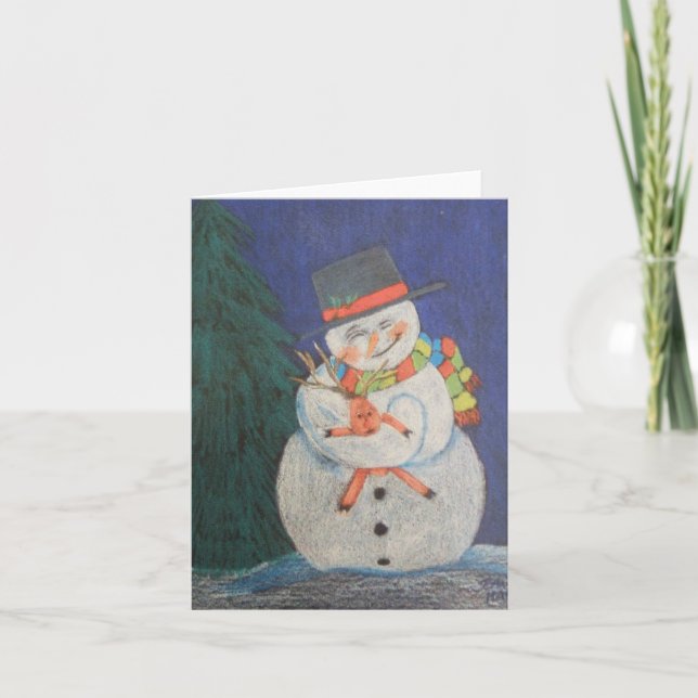 Snowmen Love Holiday Card (Front)