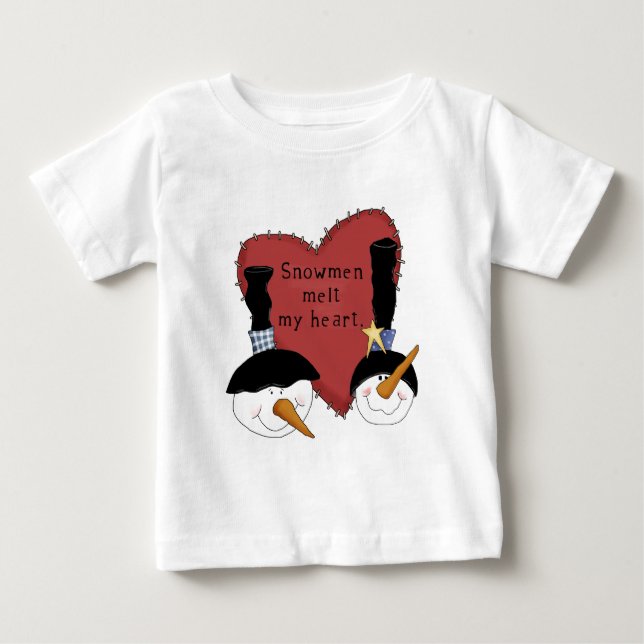 Snowmen Melt My Heart Tshirts and Gifts (Front)