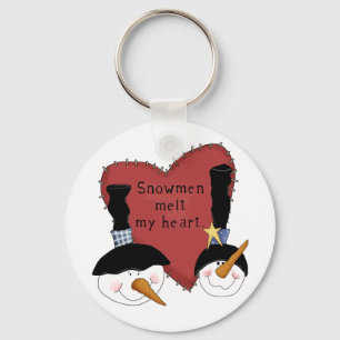 Snowmen Melt My Heart Tshirts and Gifts Keychain