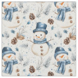 Snowmen &amp; Pinecones Fabric