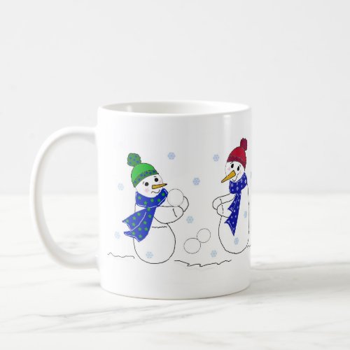 Snowmen Playing in the Snow Coffee Mug