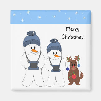 Snowmen & Reindeer Magnet