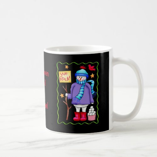 Snowmen Rule Name Personalized Snowman Art Coffee Mug