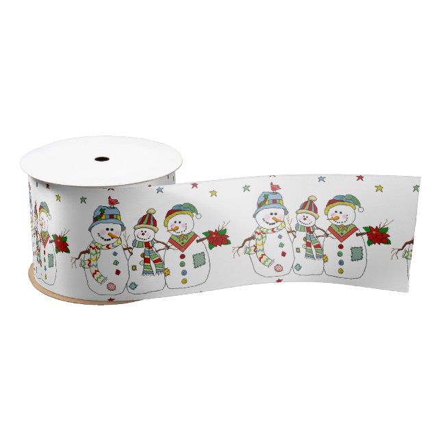 Snowmen Satin Ribbon (Spool)