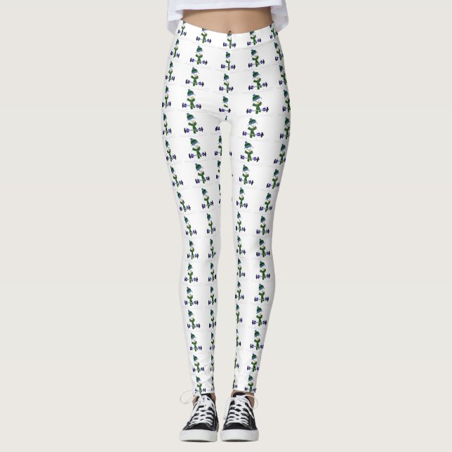 Snowmen Staying in Shape Leggings (Front)