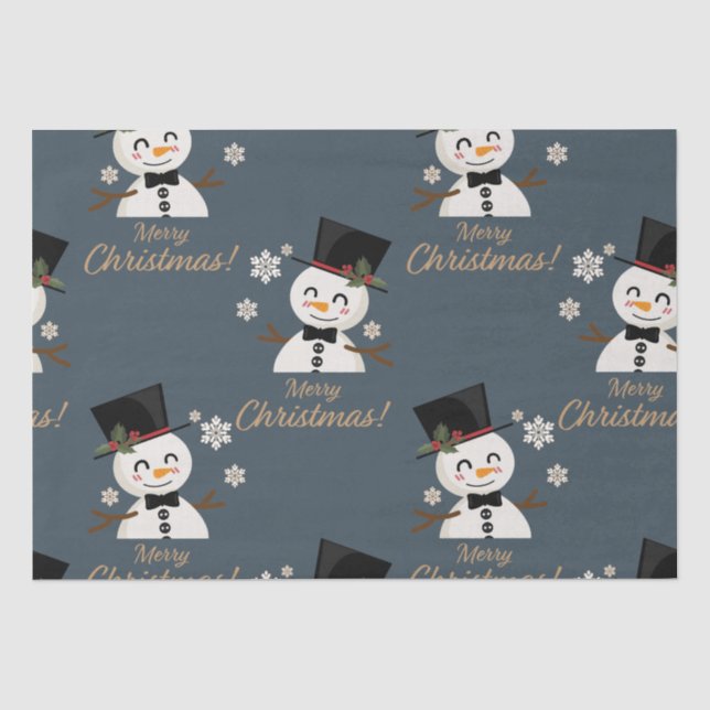 Snowmen Tissue Paper (Front)