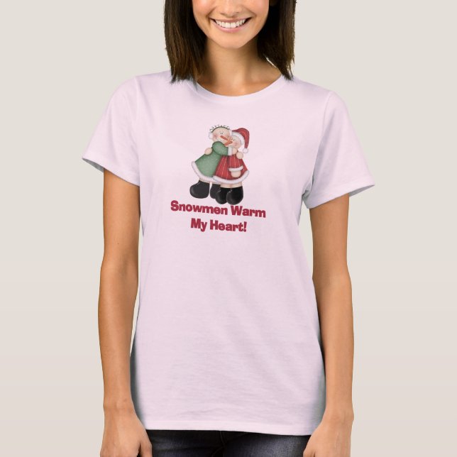 Snowmen Warm My Heart T-shirts and Gifts (Front)