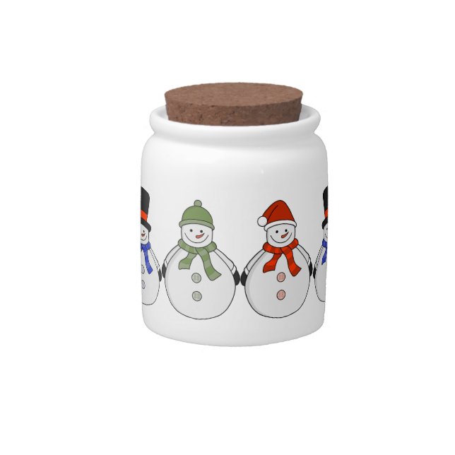 Snowmen Winter has come Candy Jar (Front)