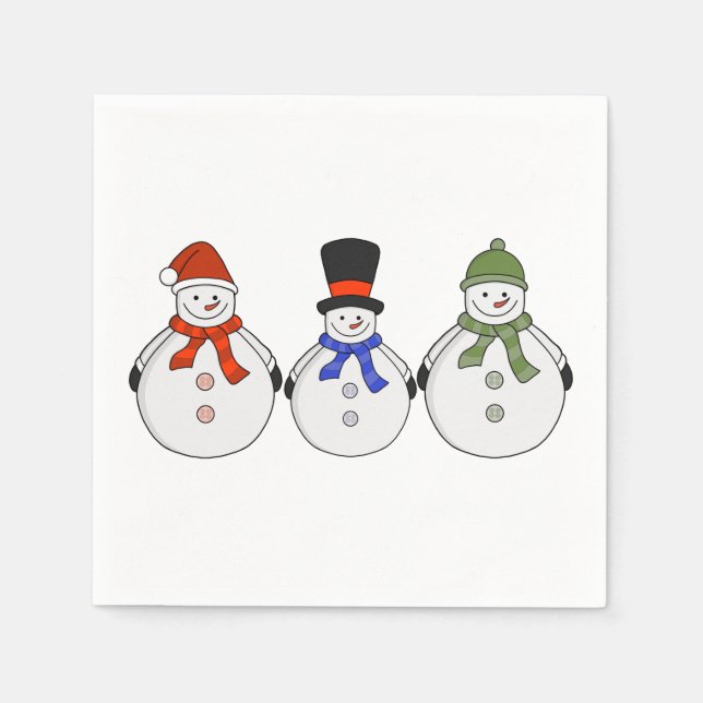 Snowmen Winter has come Napkins (Front)