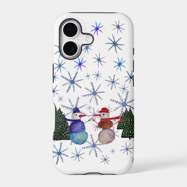 Snowmen Winter Joy Iphone Case (Back)