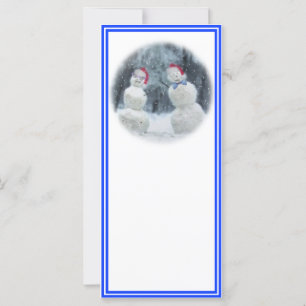 Snowmen with Glasses & Santa Hats