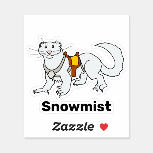 Snowmist the Giant Ermine Sticker