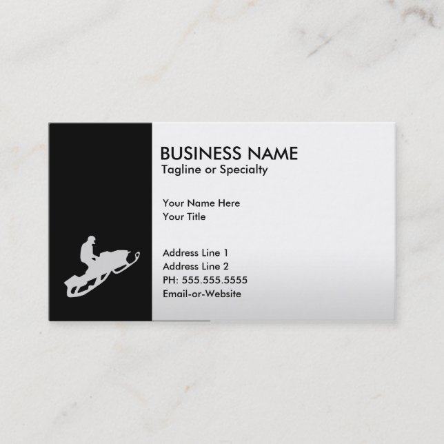 snowmobile business card (Front)