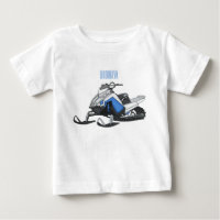 Snowmobile cartoon illustration 