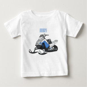 Snowmobile cartoon illustration baby T-Shirt