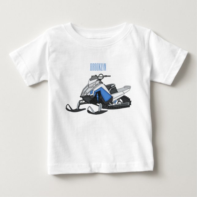 Snowmobile cartoon illustration  baby T-Shirt (Front)