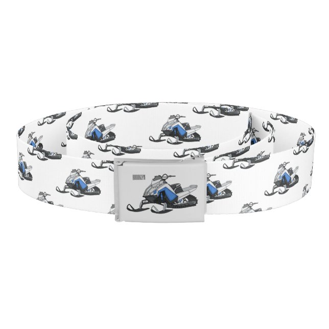 Snowmobile cartoon illustration  belt (Coil)